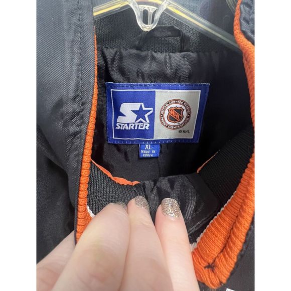 Philadelphia Flyers Jacket 1/4 zip Pullover 90s Vintage Starter Adult XL - Picture 3 of 3